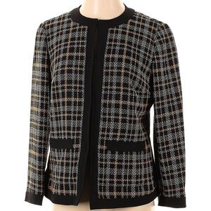 Black Label by Evan Picone Tweed Jacket Size 4